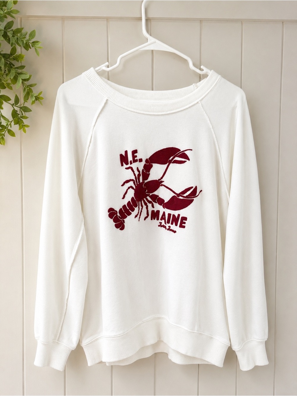 aerie White Knit Top with Subtle Logo Tag